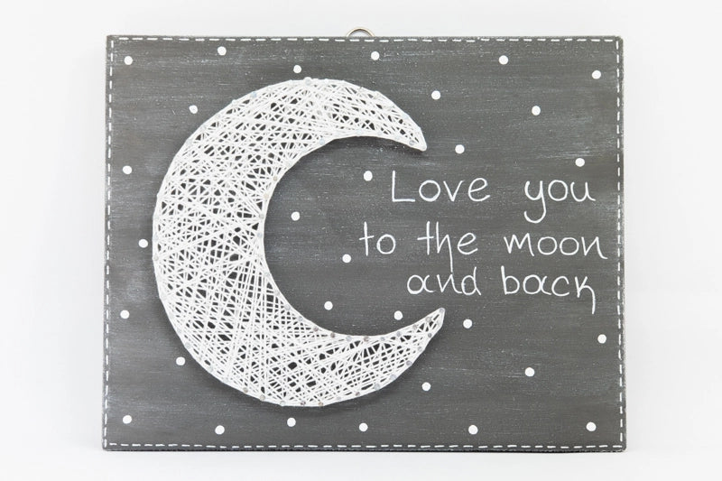 String art love you to the moon and back